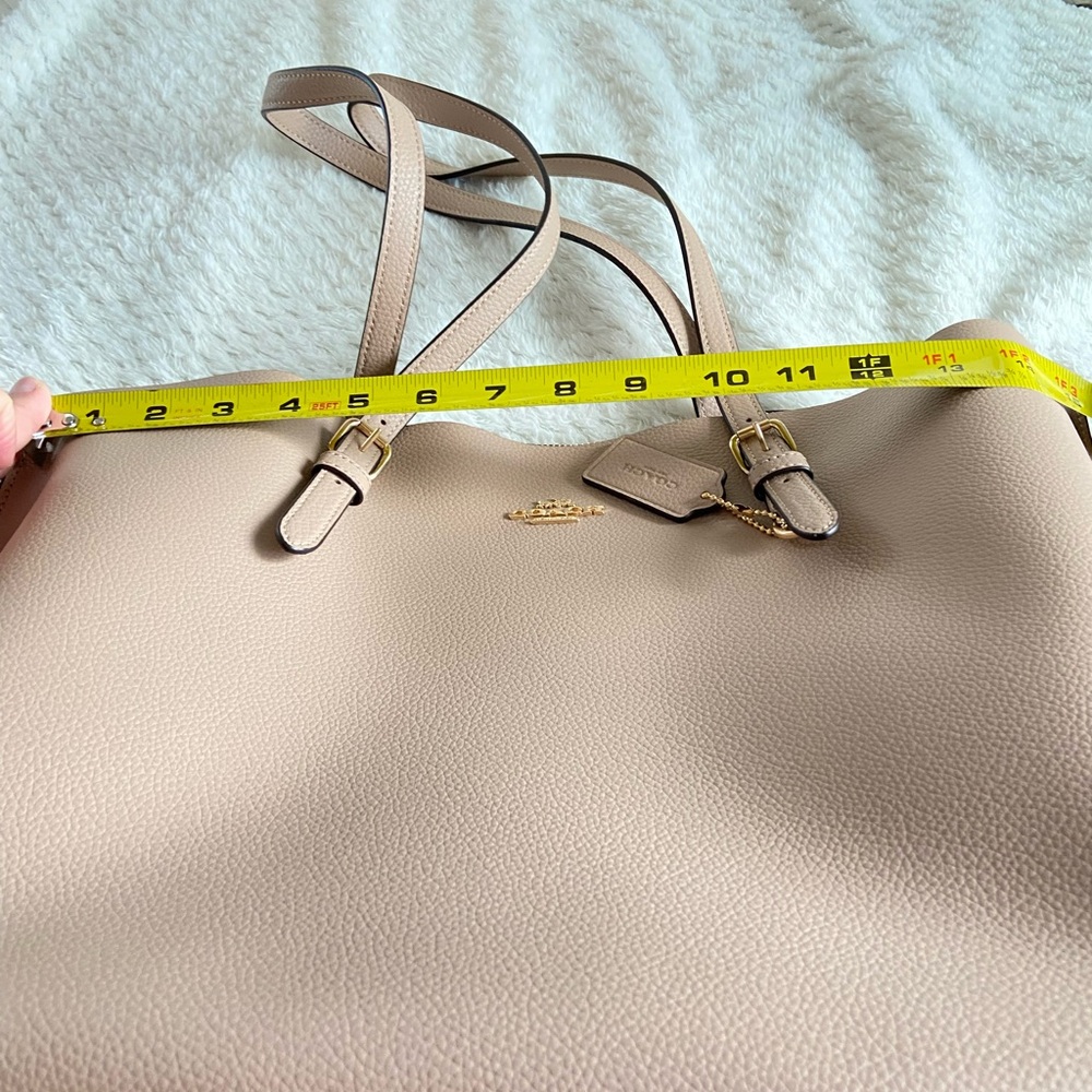 Coach Tote Molly Beige Leather Shoulder Bag Available A4 Storage - Picture 6 of 7